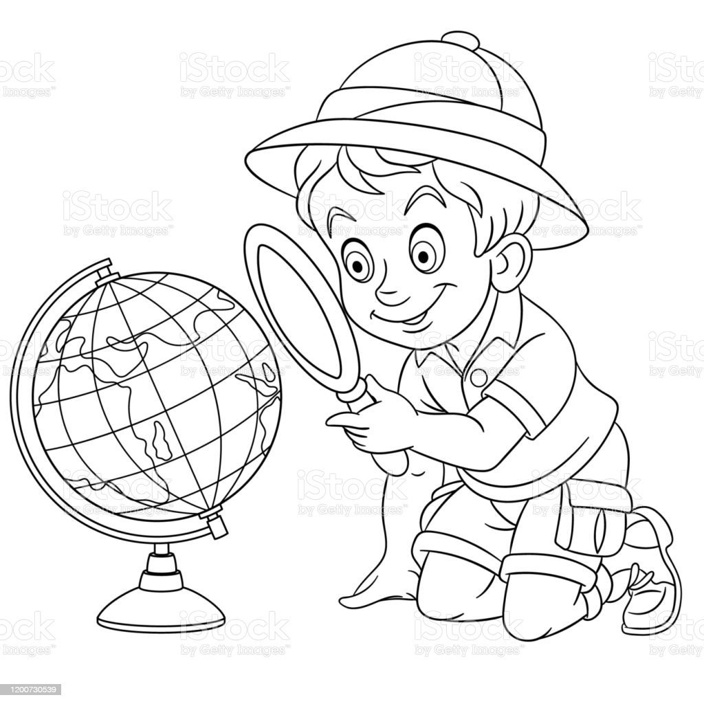 Глобус раскраска для детей