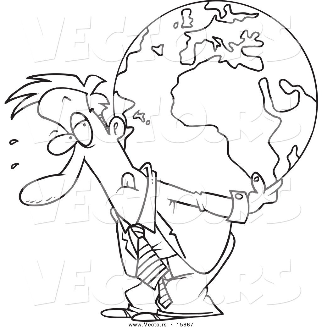 Глобус с книгами для разукрашивания