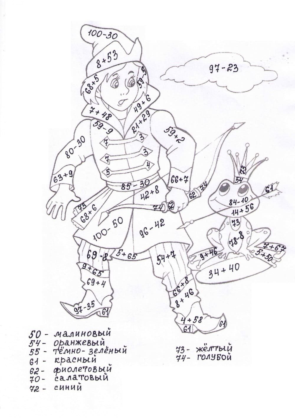 Раскраска на умножение чисел