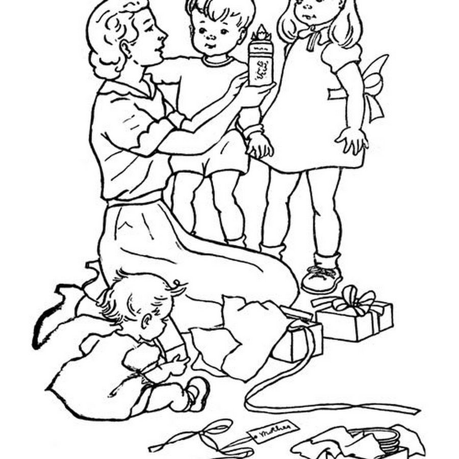 Семейные ценности раскраски