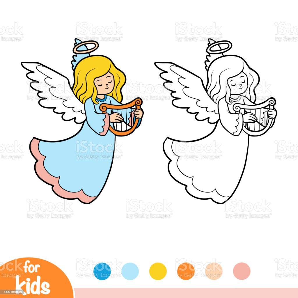 Какими цветами раскрасить ангелочка