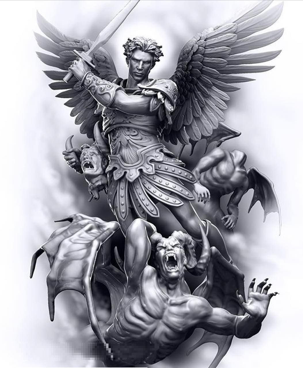 Архангел Михаил прорись