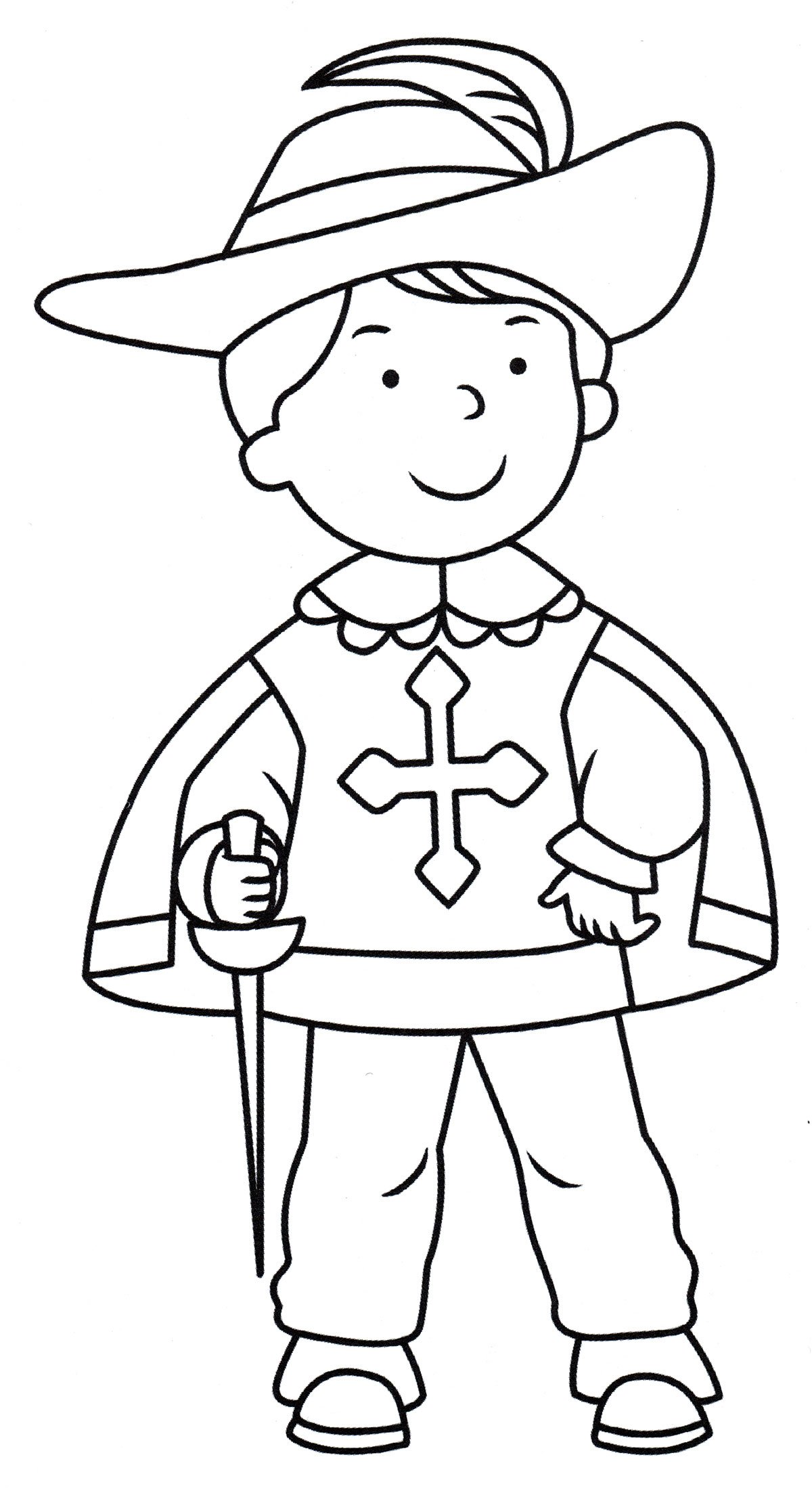 Мушкетеры раскраска для детей