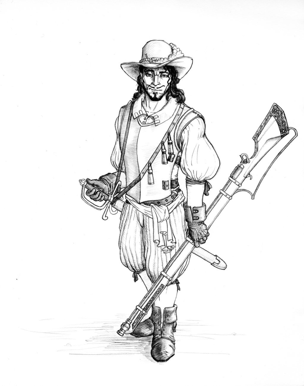 Мушкетер раскраска