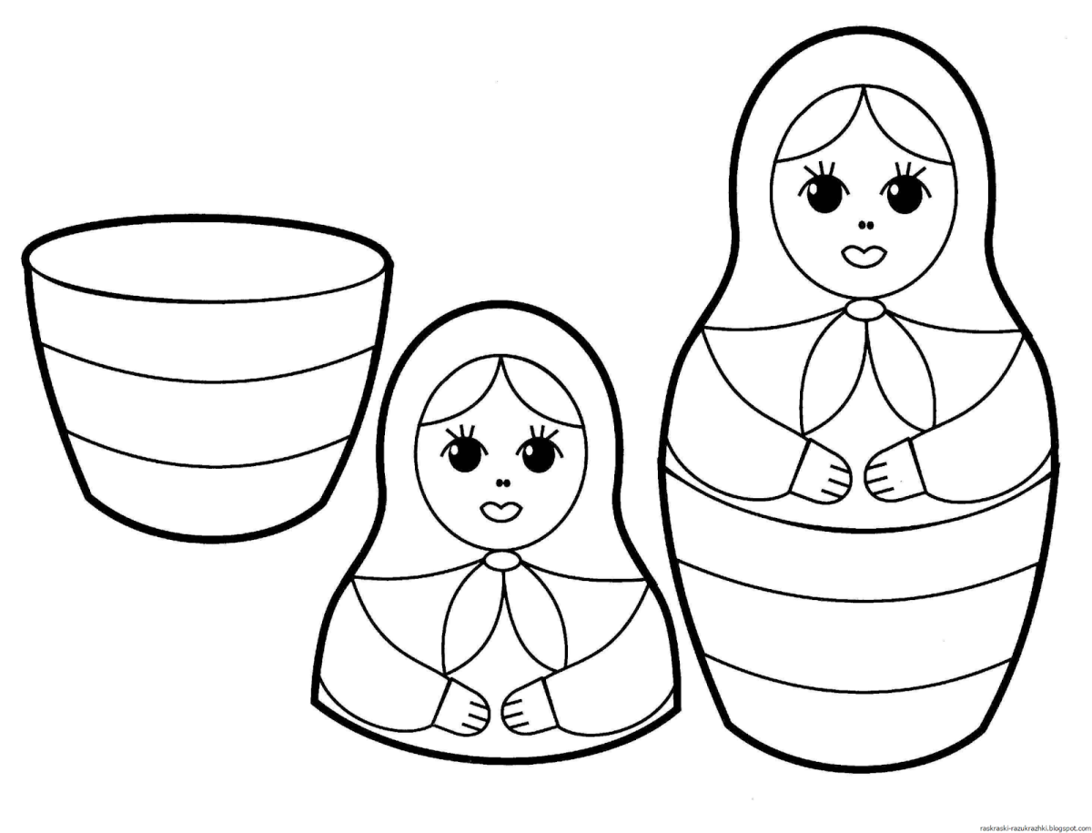 Матрешки народов России в национальных костюмах башкирка
