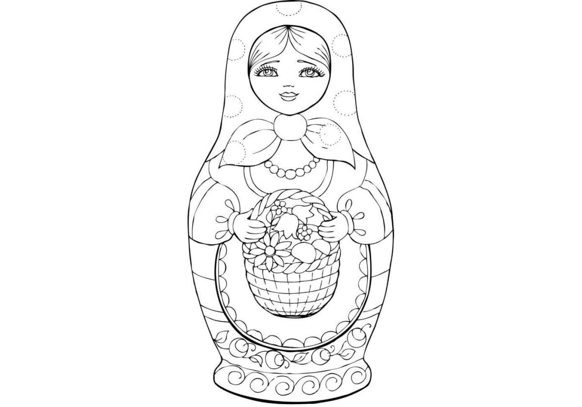Рисунок матрешки для 1000000 класса