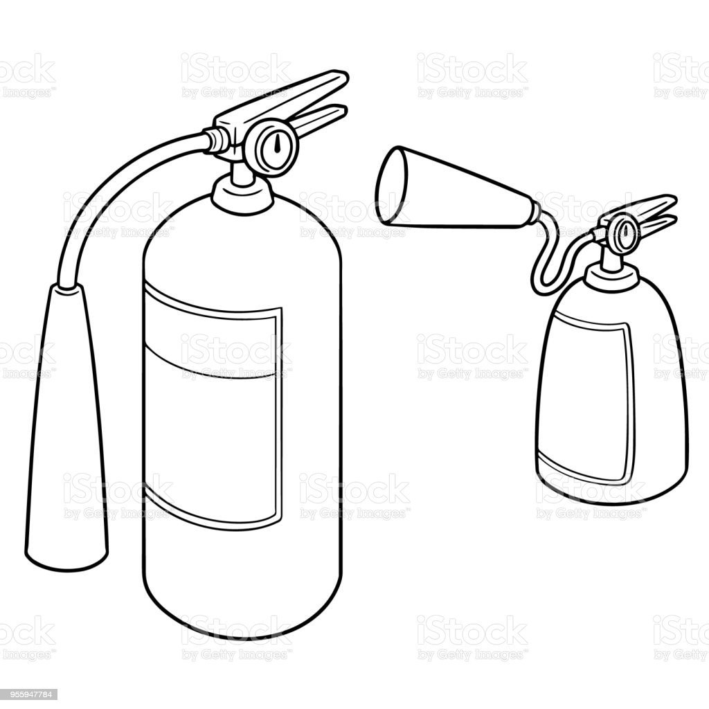 Огнетушитель для детей раскраски