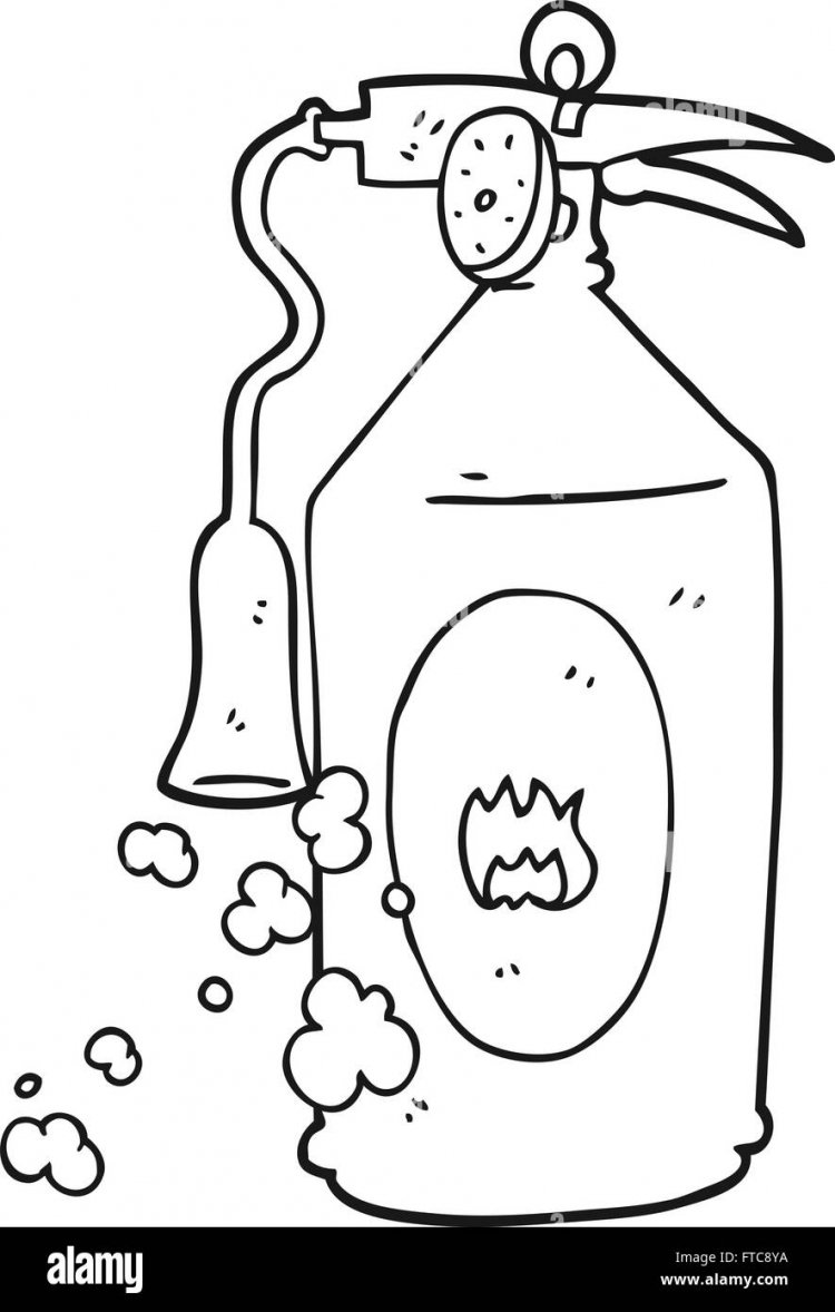 Огнетушитель раскраска для детей