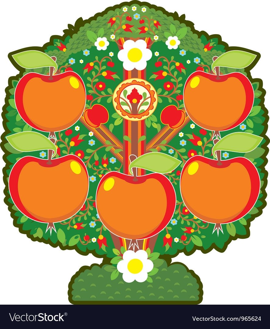 Генеалогическое дерево с яблоками