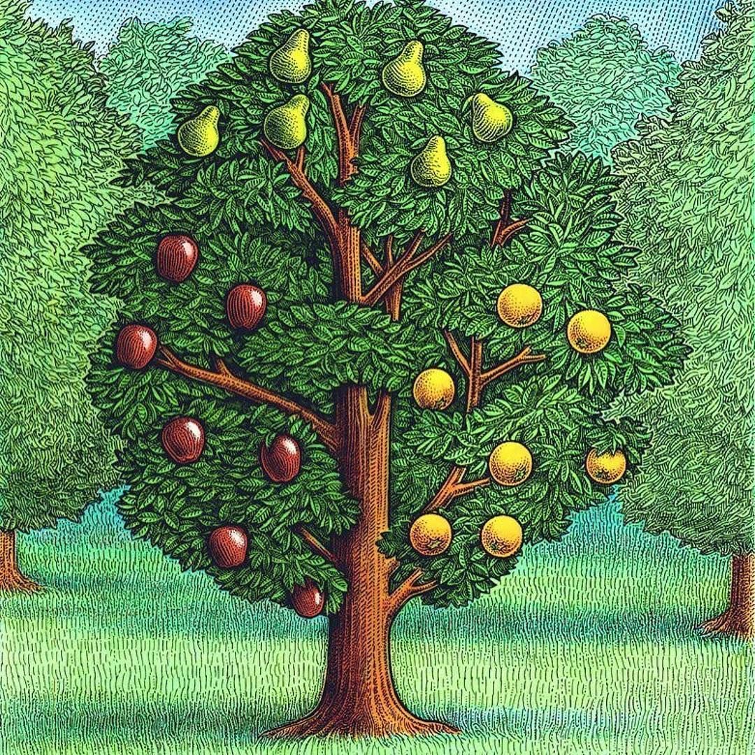 Грушевое дерево вектор