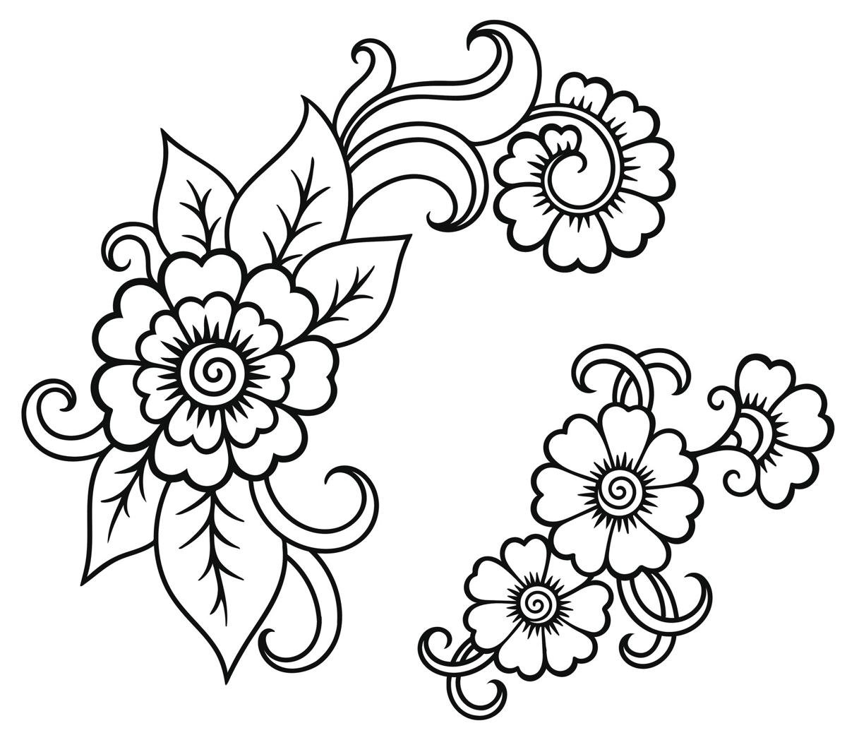 Жостовский поднос разукрашка