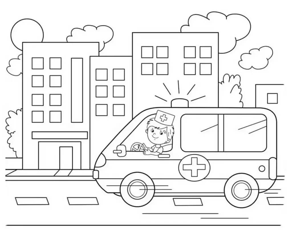 Раскраски на тему город для детей 5-6 лет