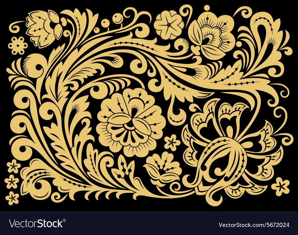 Орнамент Палех вектор