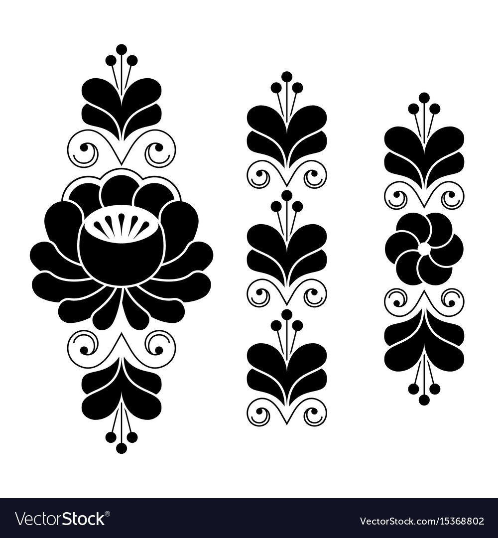 Русский орнамент черно белый