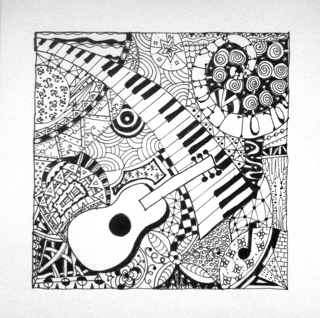 Скрипка раскраска