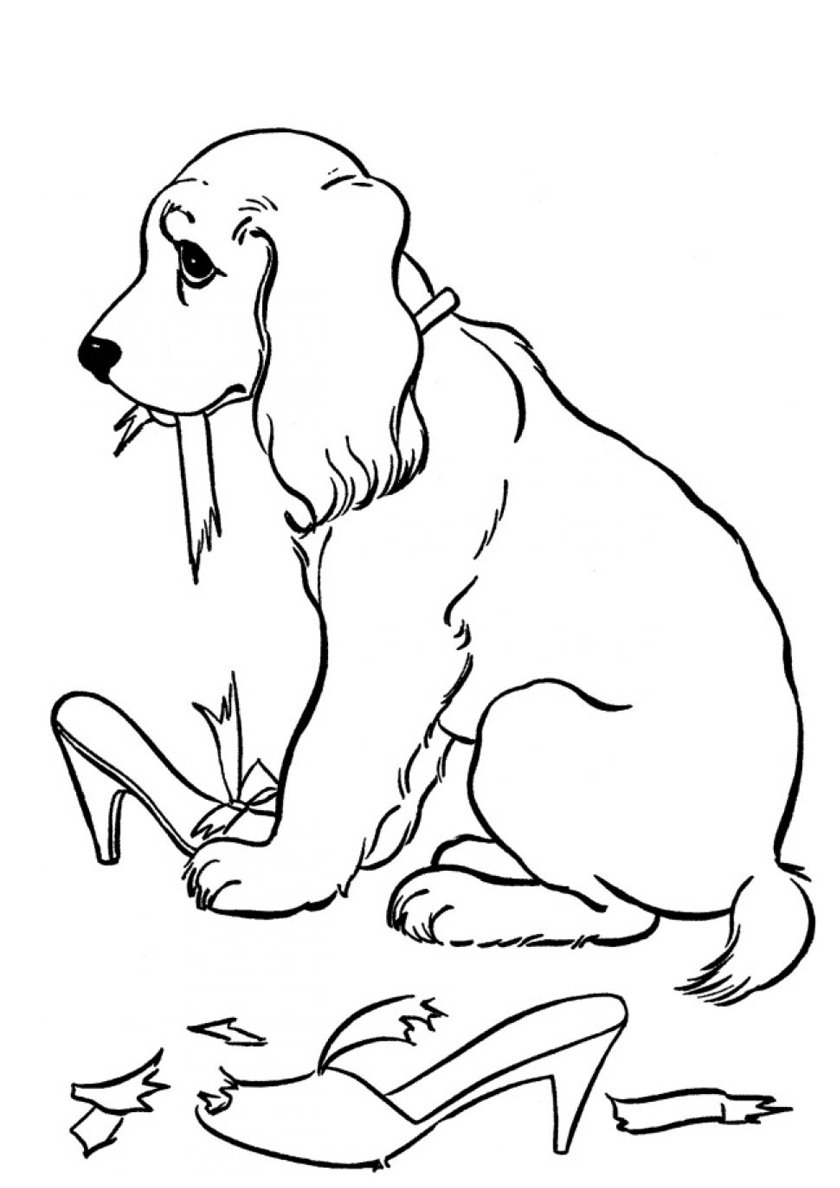 Щенок. Раскраска