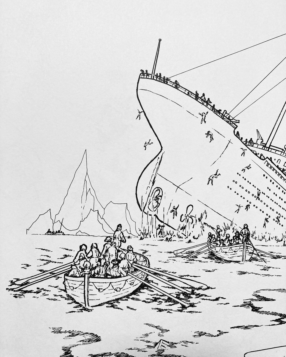 Корабль Титаник рисунок для детей 5 лет