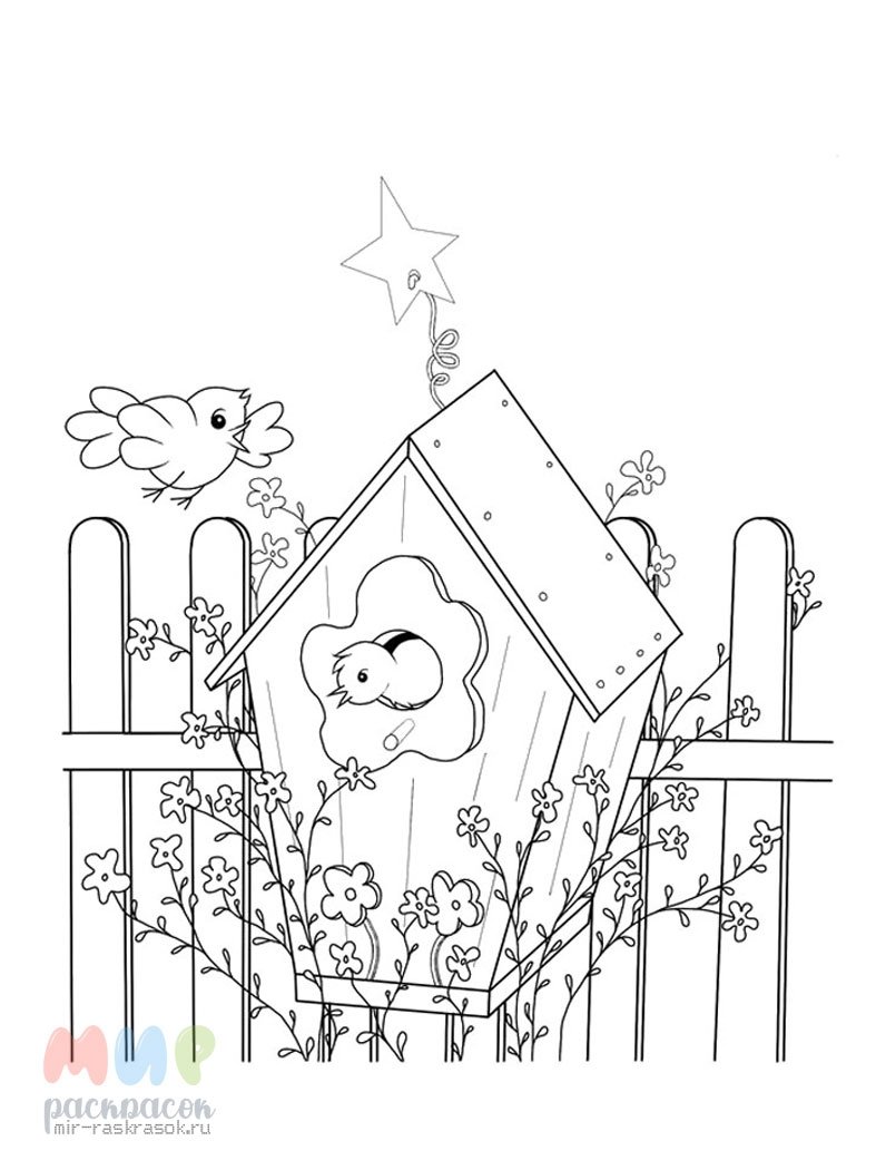 Скворечник рисунок