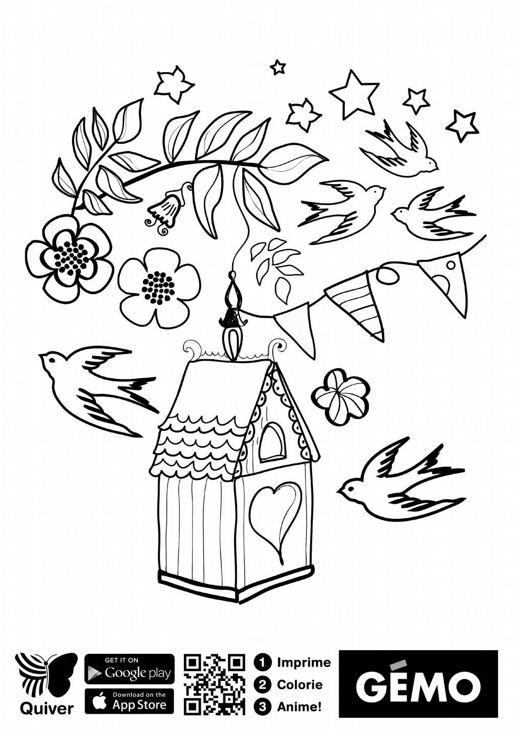 Трафарет кормушки для птиц для детей