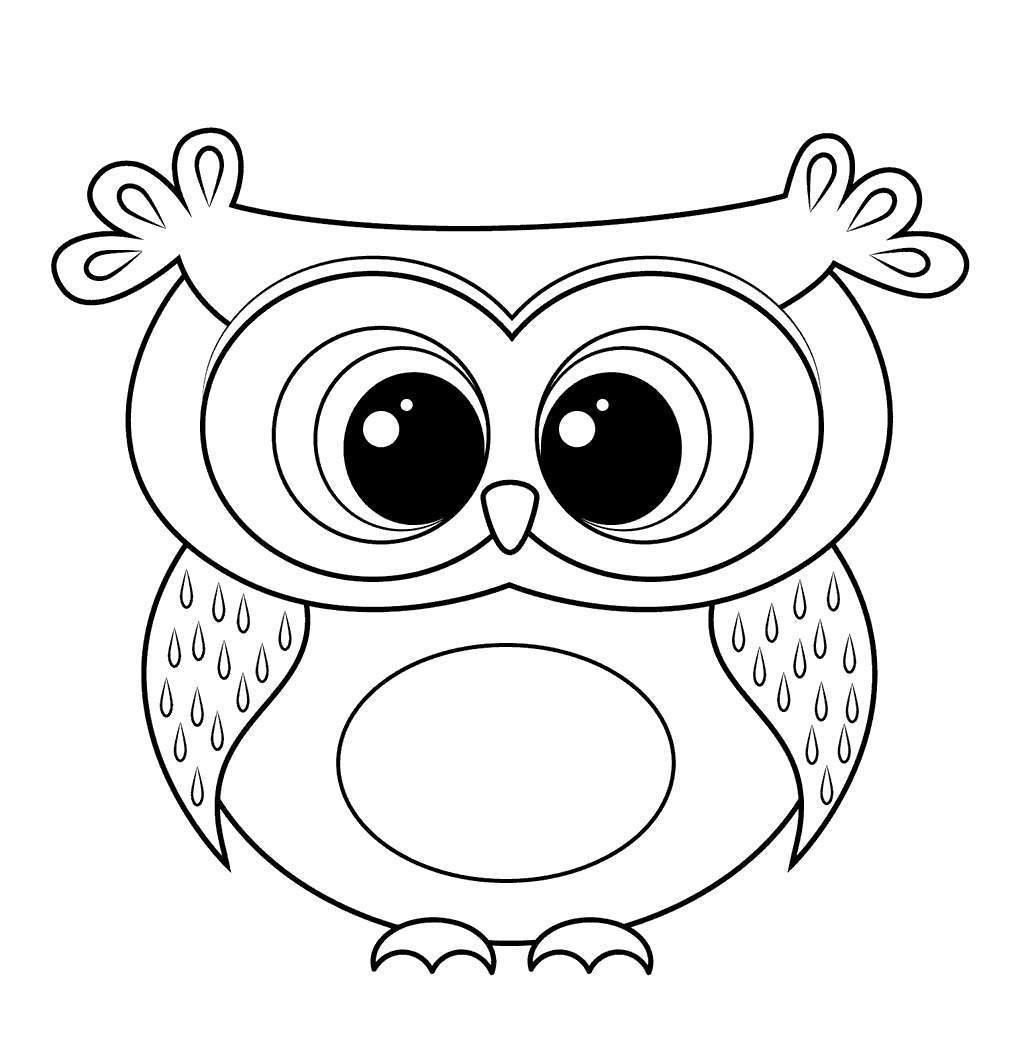 Раскраска антистресс Совенок