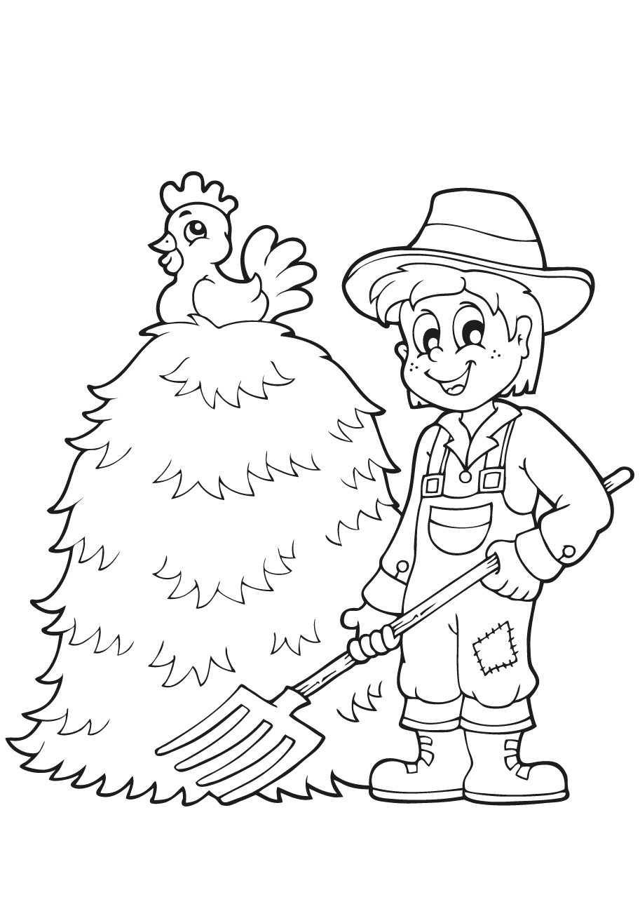 Сено раскраска для детей