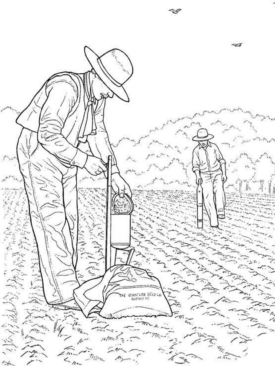 Агроном раскраска