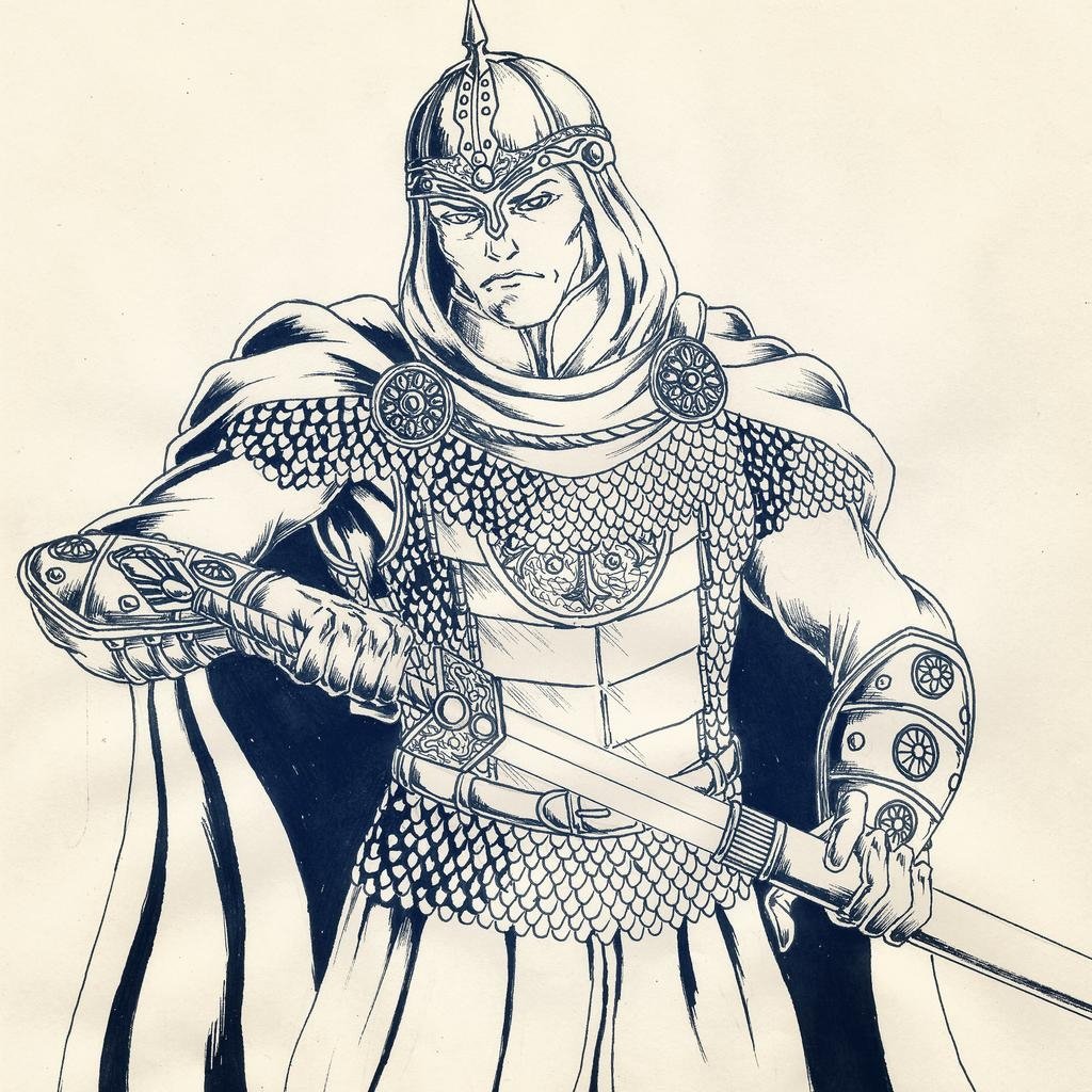 Богатырь рисунок