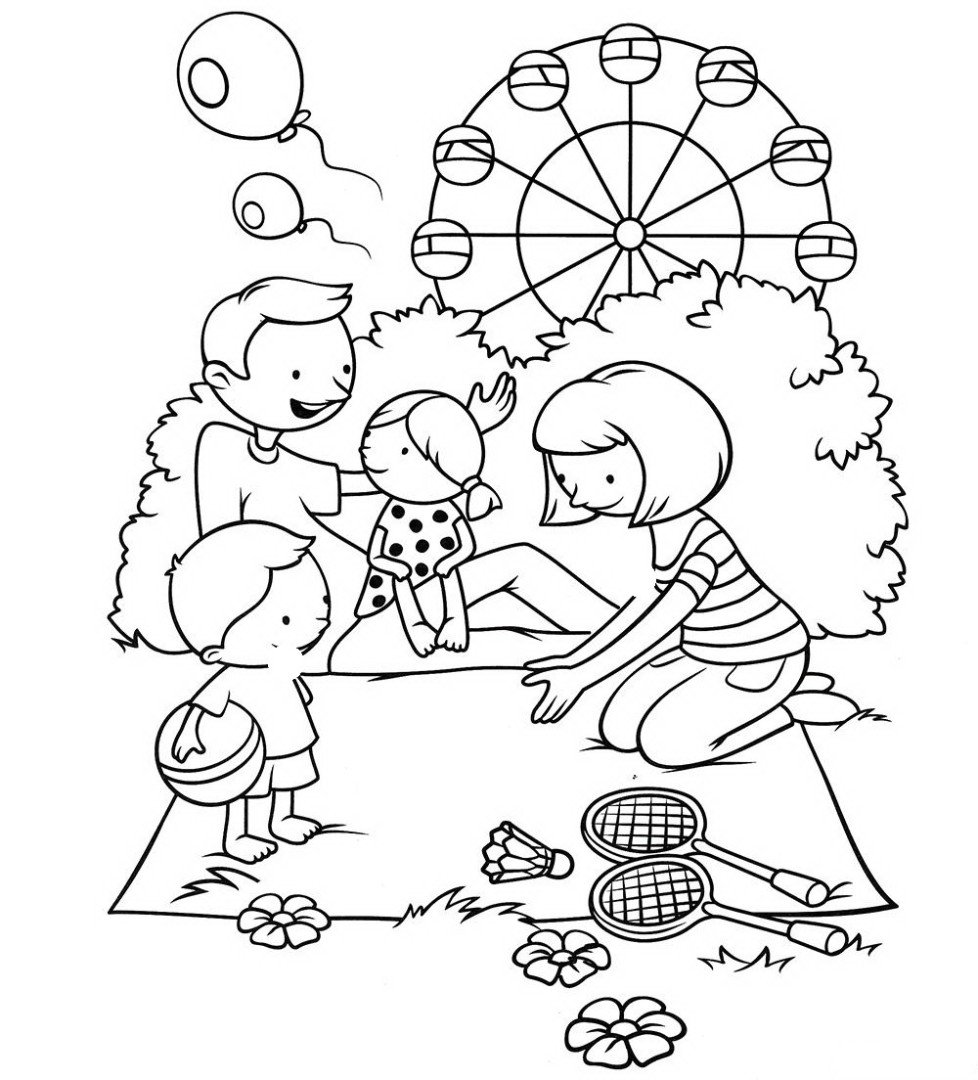 Раскраска день защиты детей 1 июня