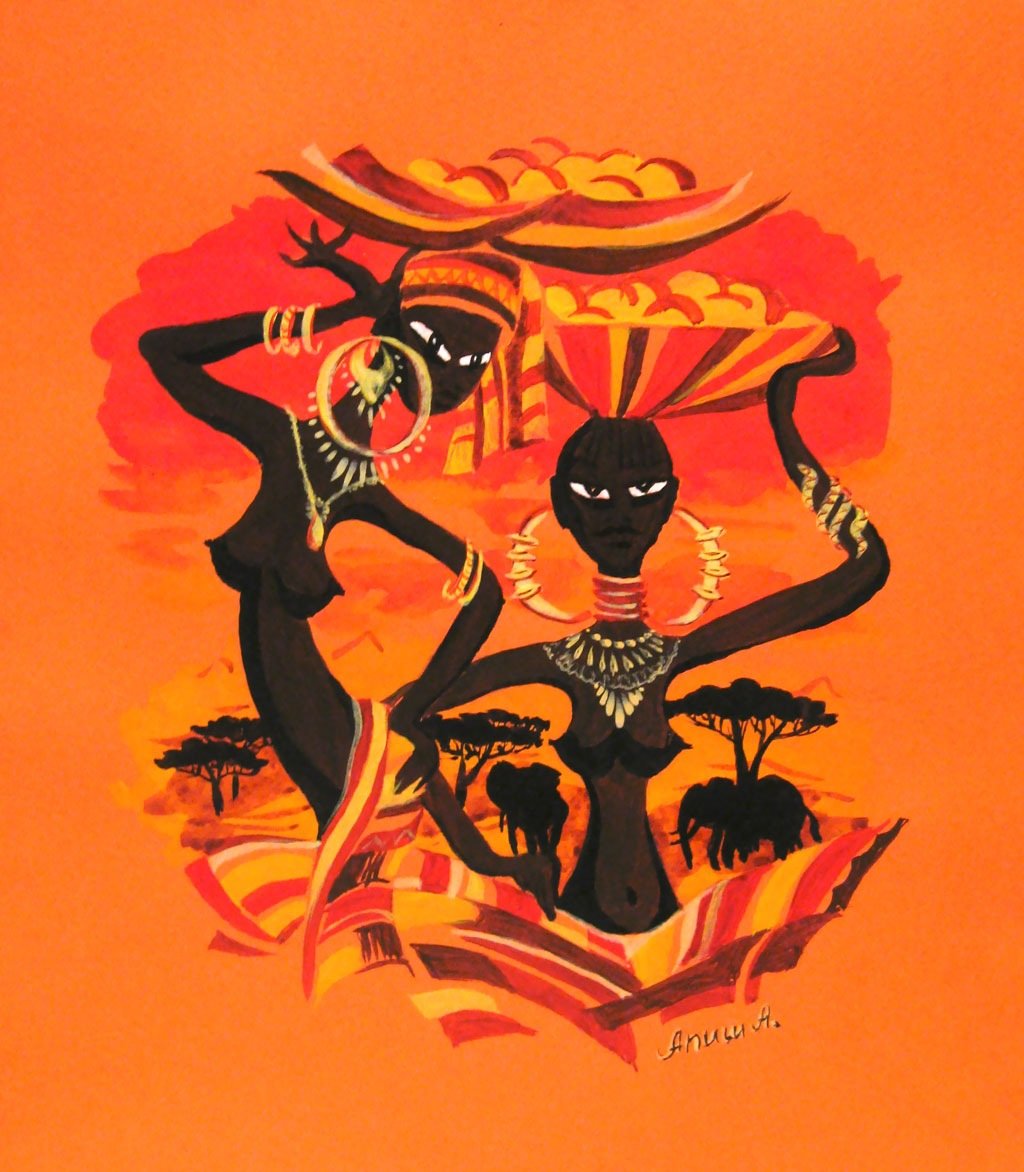 Трафареты в африканском стиле