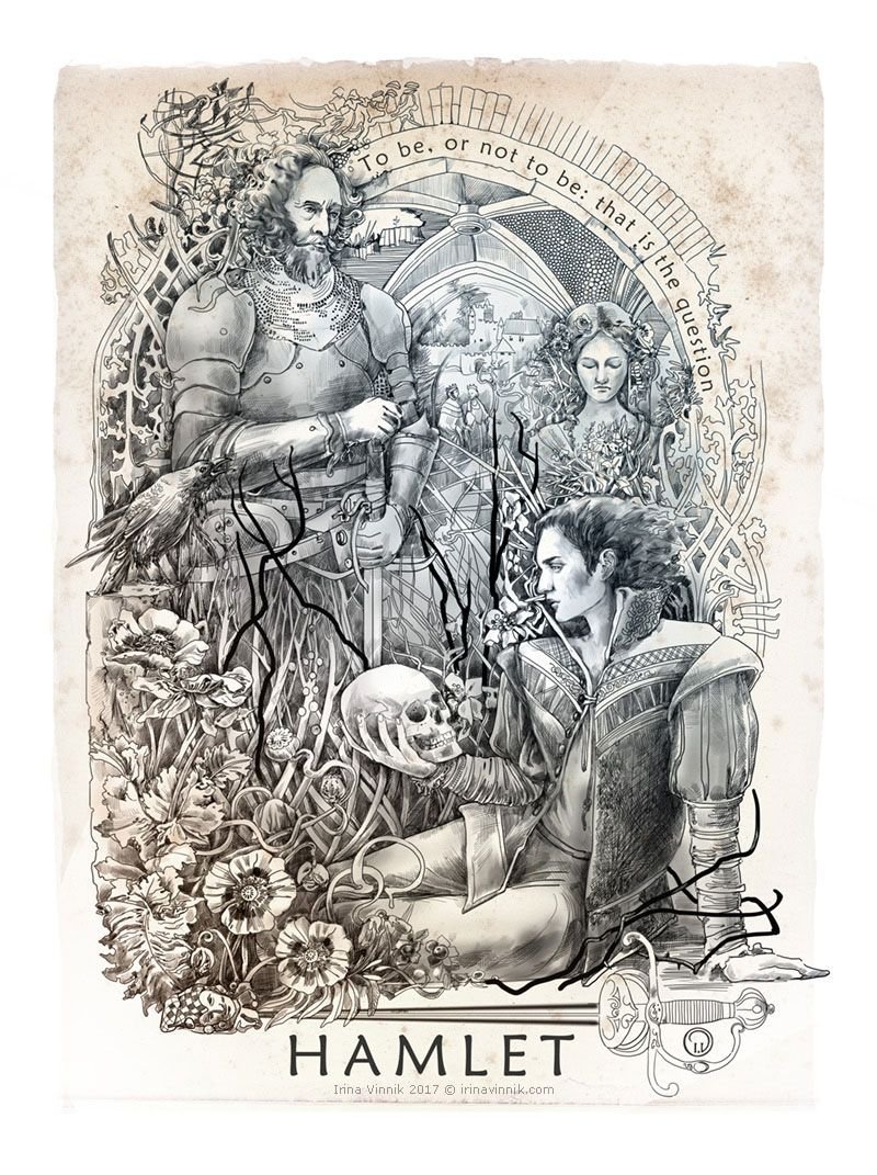Гамлет гравюра
