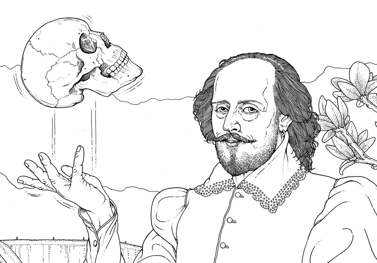 Вильям Шекспир раскраска