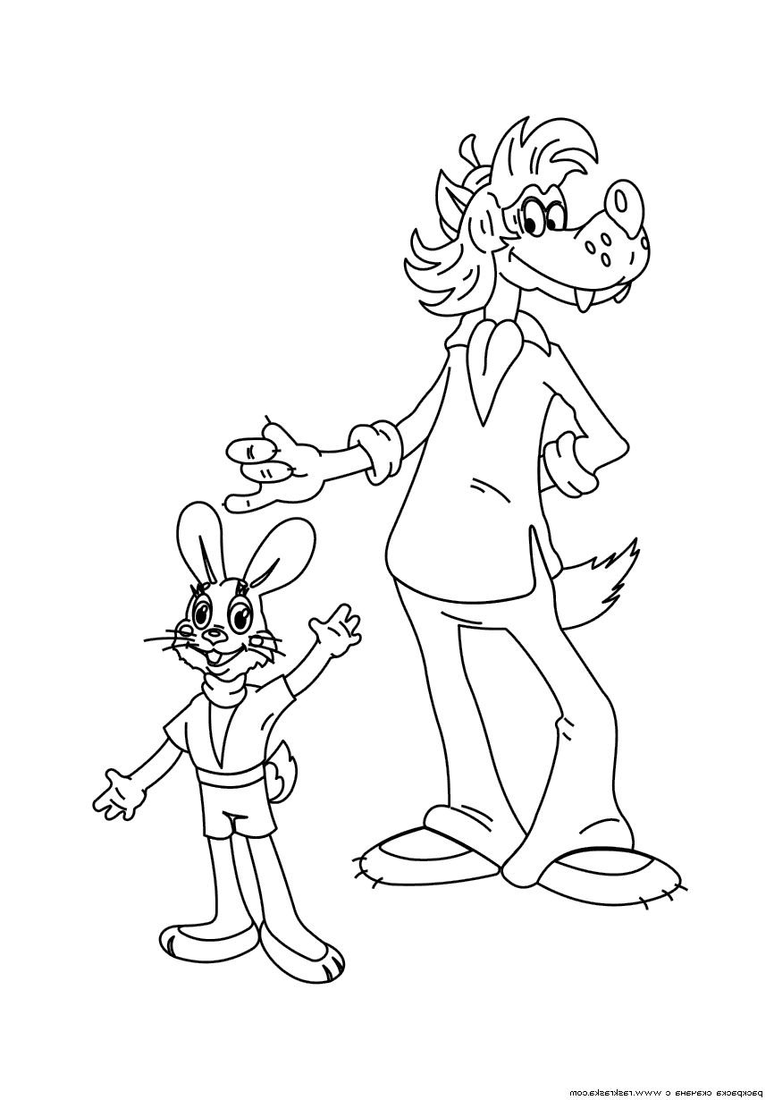 Раскраска ну погоди Новогодняя