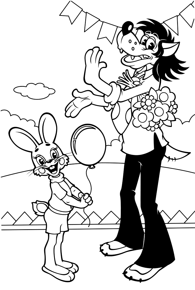 Персонажи мультфильма ну погоди