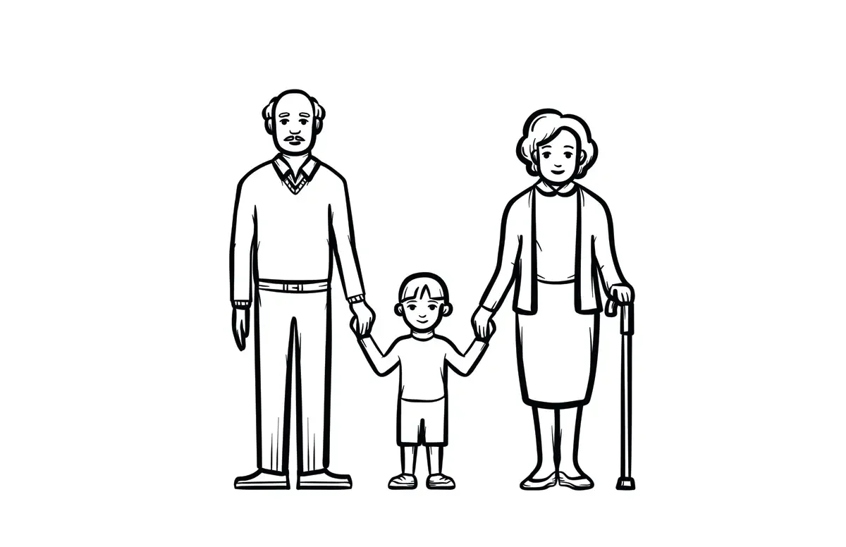 Портрет мамы и папы раскраска