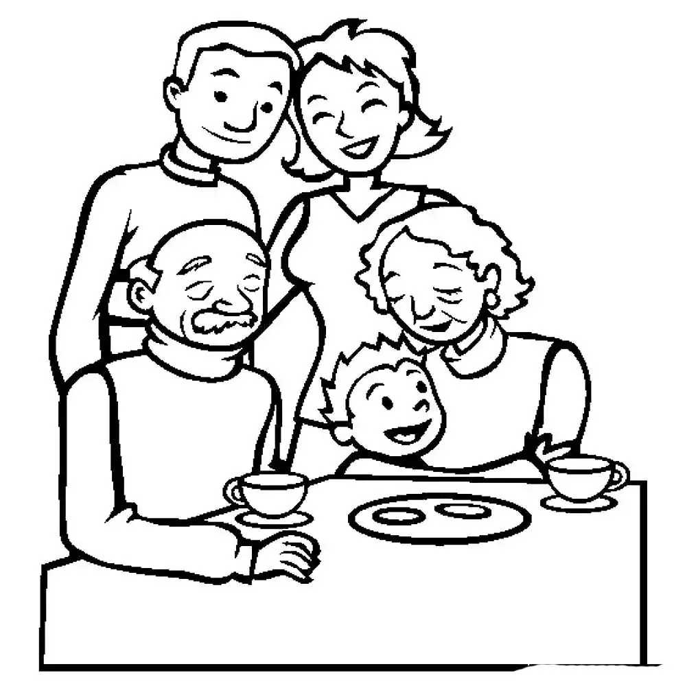 Раскраска семья