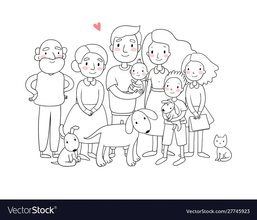 Схематичное изображение членов семьи