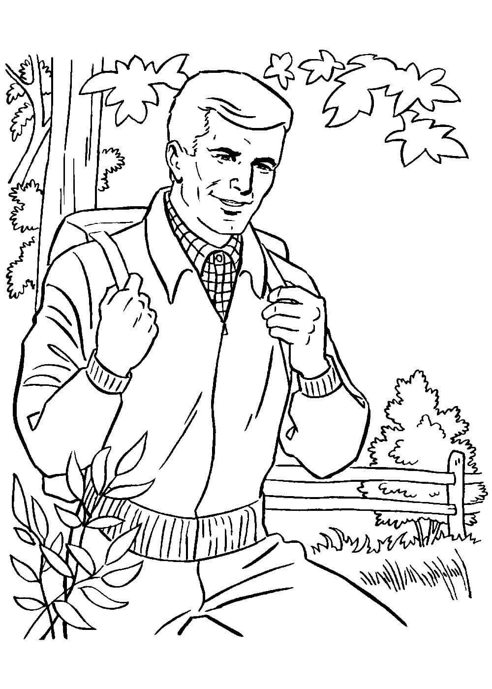 Папа раскраска для детей