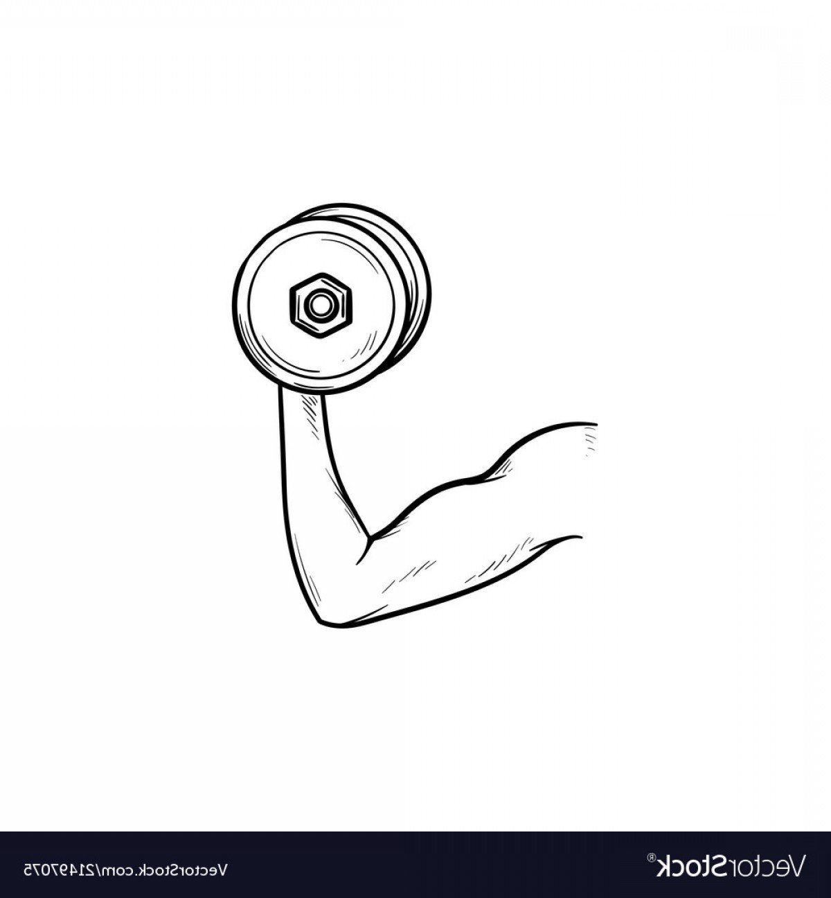 Значок с гантелями