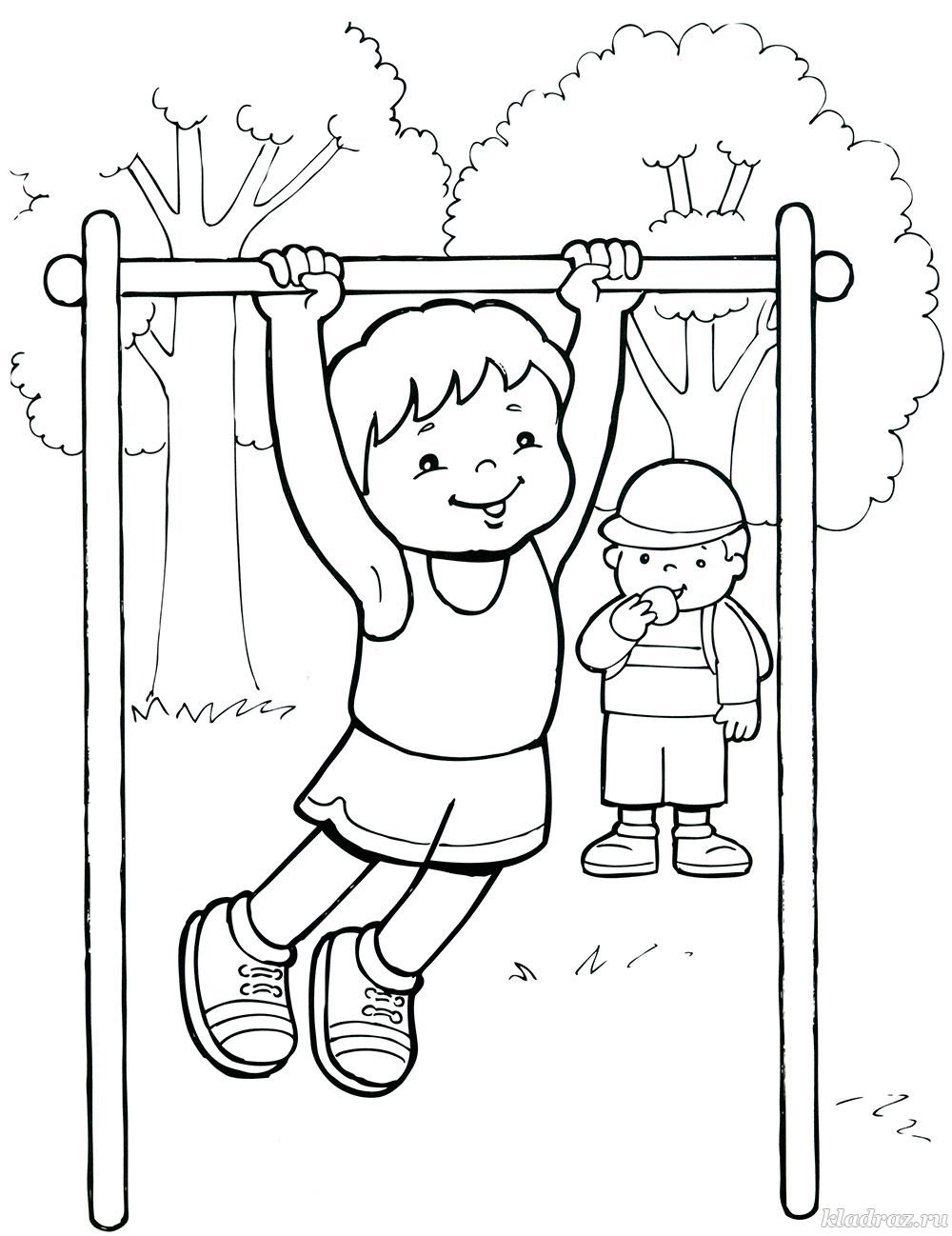 Раскраска спортсмены для детей