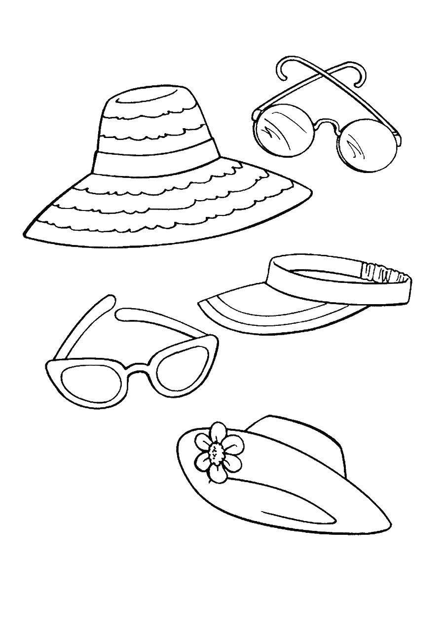 Шляпка раскраска для детей