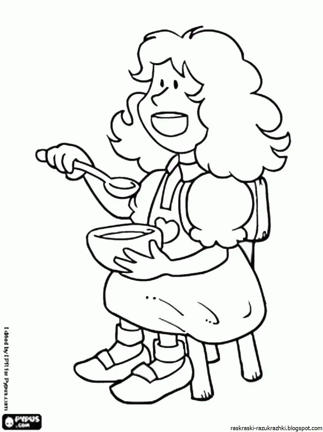 Раскраска. Три медведя