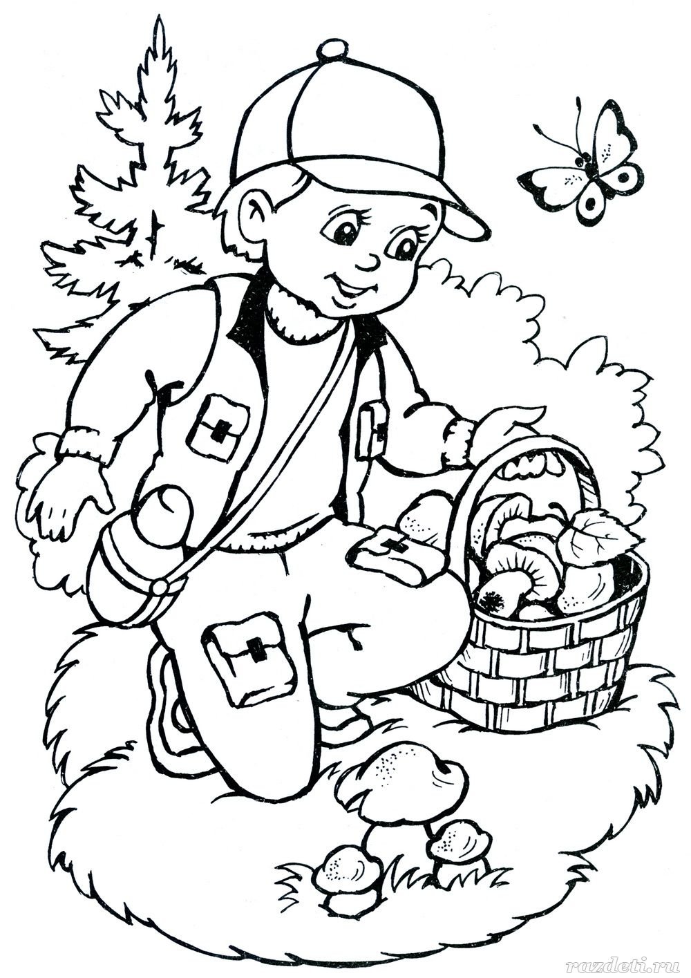 Лесной пожар раскраска