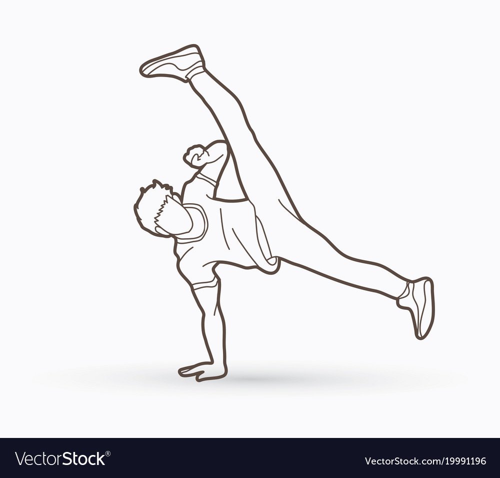 Раскраска танцор брейк