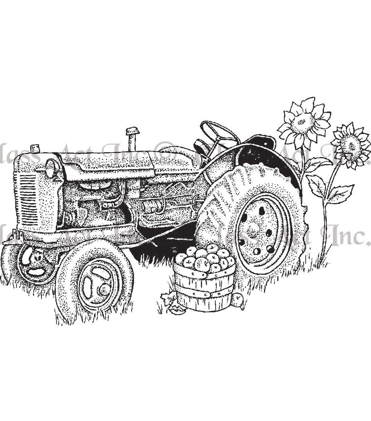 Эскиз трактора для выжигания