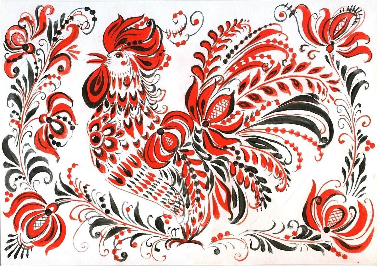 Русский народный орнамент Гжель