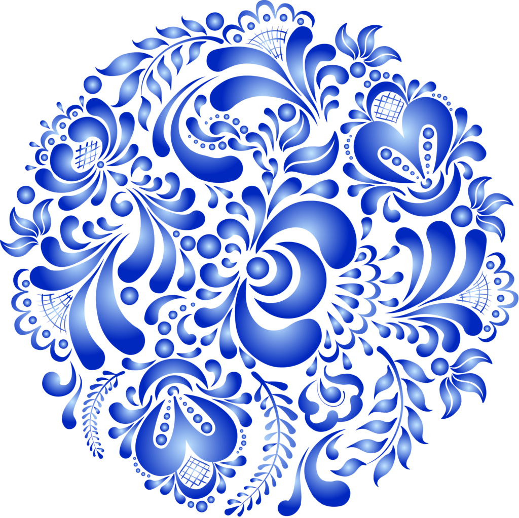 Орнаментная роспись Гжель