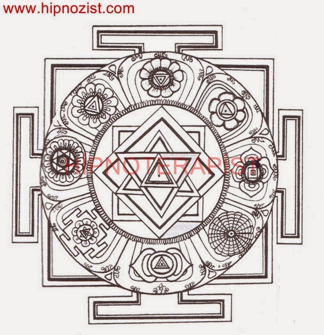 Мандала Янтра-раскраска