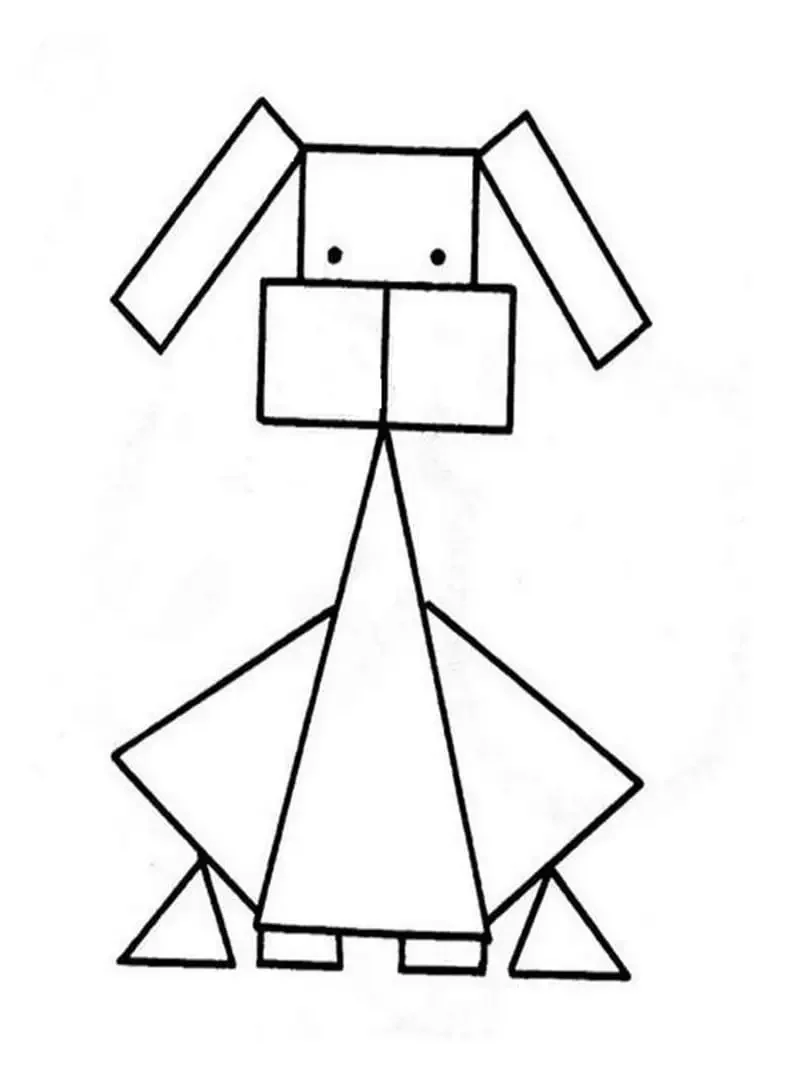 Животные из геометрических фигур