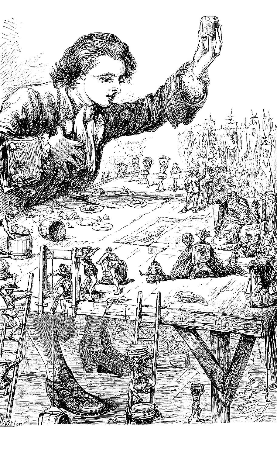 Гулливер раскраска