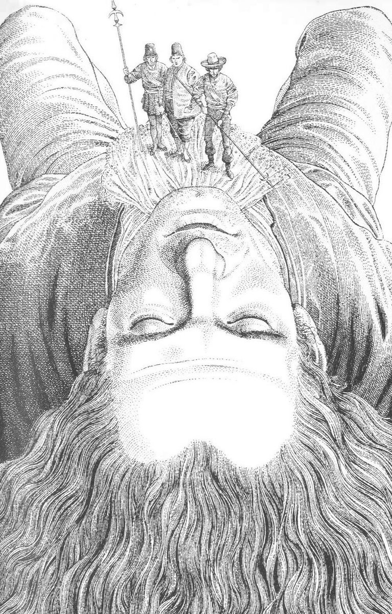 Гулливер рисунок карандашом